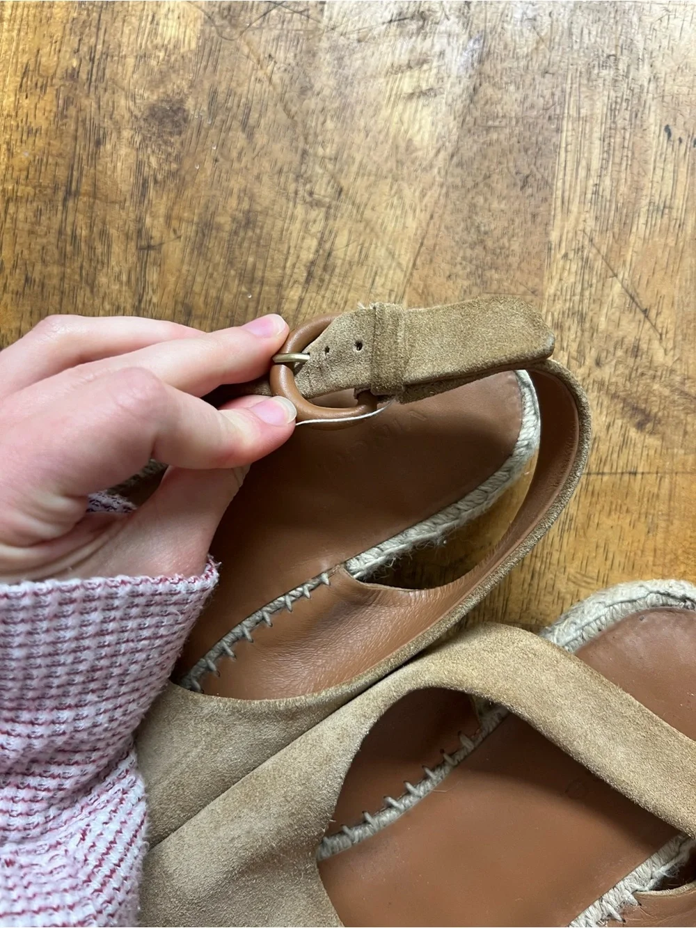Vince Tan Suede Espadrille Sandals